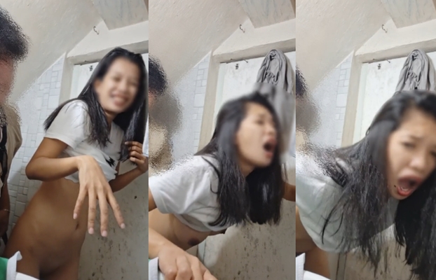 Tiniis Ang Sakit at Kirot Nung Bininyagan sa Banyo Ang Kanyang Talulot